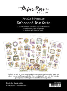 Petals & Pansies 6 x 8" Embossed Die Cuts 36391