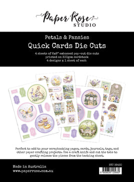 Petals & Pansies 6x8" Quick Cards Die Cuts 36430