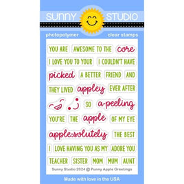 Punny Apple Greetings Stamps