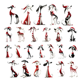 Quirky Christmas Dogs Ephemera Pack