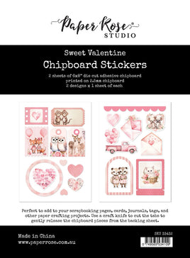 Sweet Valentine - 6X8 Chipboard Sticker Pack