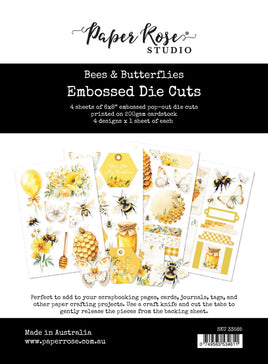 Bees & Butterflies - Embossed Die Cuts