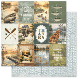 Lakeside Memories A - 12X12 Patterned Paper