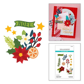 Festive Floral Mix Etched Dies