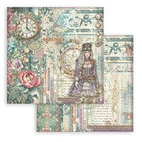Gardens of Time - Stamperia Scrapbooking Double-Sided Paper Pad 12"x12" 10/Pkg