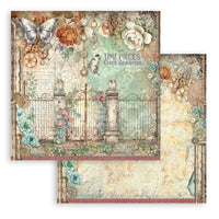 Gardens of Time - Stamperia Scrapbooking Double-Sided Paper Pad 12"x12" 10/Pkg