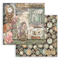 Gardens of Time - Stamperia Scrapbooking Double-Sided Paper Pad 12"x12" 10/Pkg