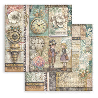 Gardens of Time - Stamperia Scrapbooking Double-Sided Paper Pad 12"x12" 10/Pkg