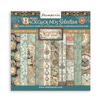 Gardens of Time - Stamperia Backgrounds Double-Sided Paper Pad 12"x12" 10/Pgk