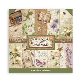 All Around - Stamperia Scrapbooking Double-Sided Paper Pad 12"x12" 10/Pkg