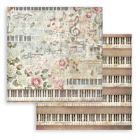 Symphony Background- Stamperia 12x12 Paper Pack (10 Sheets)