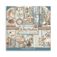 White Christmas - Scrapbooking Printed Pad For Art And Craft 10 Sheets cm 30.5x30.5 (12"x12")