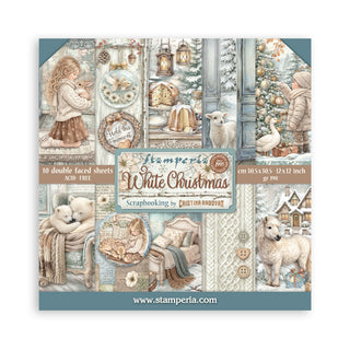 White Christmas - Scrapbooking Printed Pad For Art And Craft 10 Sheets cm 30.5x30.5 (12