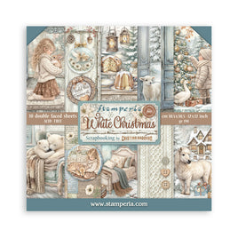 White Christmas - Scrapbooking Printed Pad For Art And Craft 10 Sheets cm 30.5x30.5 (12"x12")