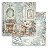 White Christmas - Scrapbooking Printed Pad For Art And Craft 10 Sheets cm 30.5x30.5 (12"x12")