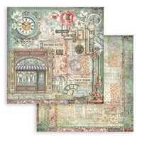 Gardens of Time -Stamperia Scrapbooking Double-Sided Paper Pad 8"X8" 10/Pkg