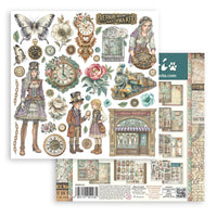 Gardens of Time -Stamperia Scrapbooking Double-Sided Paper Pad 8"X8" 10/Pkg