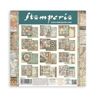 Gardens of Time -Stamperia Scrapbooking Double-Sided Paper Pad 8"X8" 10/Pkg