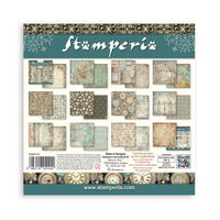 Gardens of Time - Stamperia Backgrounds Double-Sided Paper Pad 8"X8" 10/Pkg