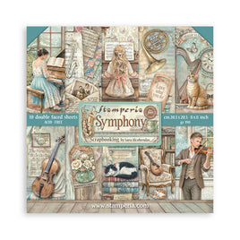 Symphony - Stamperia 8x8 Paper Pack (10 Sheets)
