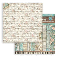 Symphony Background- Stamperia 8x8Paper Pack (10 Sheets)