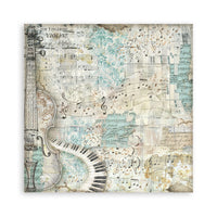 Symphony Background- Stamperia 8x8Paper Pack (10 Sheets)