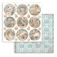 White Christmas - Scrapbooking Printed Pad For Art And Craft 10 Sheets cm 20.3x20.3 (8"x8")