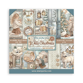 White Christmas - Scrapbooking Printed Pad For Art And Craft 10 Sheets cm 20.3x20.3 (8"x8")