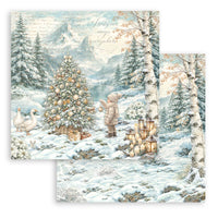 White Christmas - Scrapbooking Printed Pad For Art And Craft 10 Sheets cm 20.3x20.3 (8"x8")