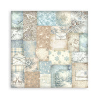 White Christmas - Scrapbooking Printed Pad For Art And Craft 10 Sheets cm 20.3x20.3 (8"x8") Backgrounds
