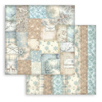 White Christmas - Scrapbooking Printed Pad For Art And Craft 10 Sheets cm 20.3x20.3 (8"x8") Backgrounds