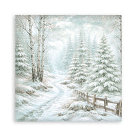 White Christmas - Scrapbooking Printed Pad For Art And Craft 10 Sheets cm 20.3x20.3 (8"x8") Backgrounds