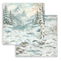 White Christmas - Scrapbooking Printed Pad For Art And Craft 10 Sheets cm 20.3x20.3 (8"x8") Backgrounds