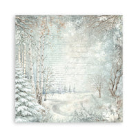 White Christmas - Scrapbooking Printed Pad For Art And Craft 10 Sheets cm 20.3x20.3 (8"x8") Backgrounds