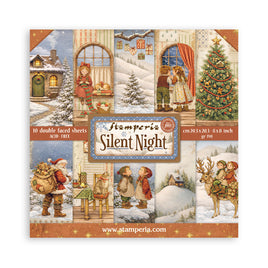 Silent Night - Scrapbooking Printed Pad For Art And Craft 10 Sheets cm 20.3x20.3 (8"x8")