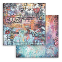 8”x8” (20.3x20.3 cm) Paper Pad 10 Double Sided Printed Backgrounds Sheets - Furry Friends 2