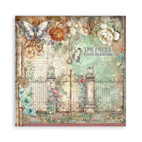 Gardens of Time - Stamperia Single-Sided Paper Pad 8"X8" 22/Pkg