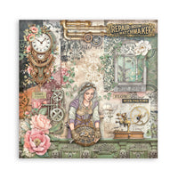 Gardens of Time - Stamperia Single-Sided Paper Pad 8"X8" 22/Pkg