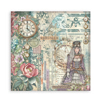 Gardens of Time - Stamperia Single-Sided Paper Pad 8"X8" 22/Pkg