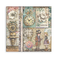 Gardens of Time - Stamperia Single-Sided Paper Pad 8"X8" 22/Pkg