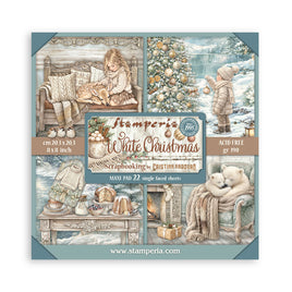 White Christmas - Scrapbooking Printed Pad For Art And Craft 22 Sheets cm 20.3x20.3 (8"x8") Single Face
