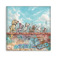 8”x8” (20.3x20.3 cm) Paper Pad 22 Single Sided Printed Paper Sheets - Furry Friends 2