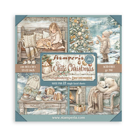 White Christmas - Scrapbooking Printed Pad For Art And Craft 22 Sheets cm 30.5x30.5 (12"x12") Single Face