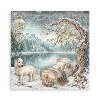 White Christmas - Scrapbooking Printed Pad For Art And Craft 22 Sheets cm 30.5x30.5 (12"x12") Single Face