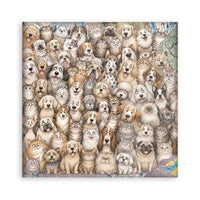 12”x12” (30.5x30.5 cm) Paper Pad 22 Single Sided Printed Paper Sheets - Furry Friends 2