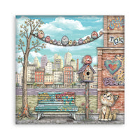 12”x12” (30.5x30.5 cm) Paper Pad 22 Single Sided Printed Paper Sheets - Furry Friends 2