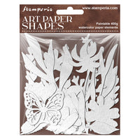 Flowers And Poems - Art Paper Shapes Laser Cut