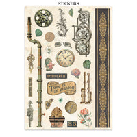 Gardens of Time - Stamperia Junk Journal Stickers, Cut-outs & Backgrounds