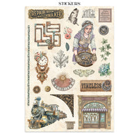 Gardens of Time - Stamperia Junk Journal Stickers, Cut-outs & Backgrounds
