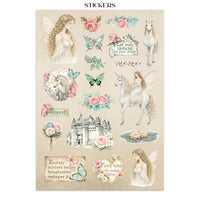 Wonderland - Stamperia Junk Journal Stickers, Cut-outs & Backgrounds